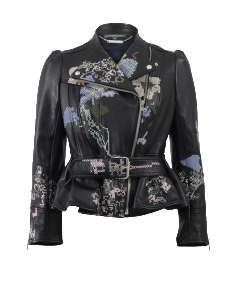 Tracy Clifford Style McQueen Cross-Stitch Motorcycle Jacket