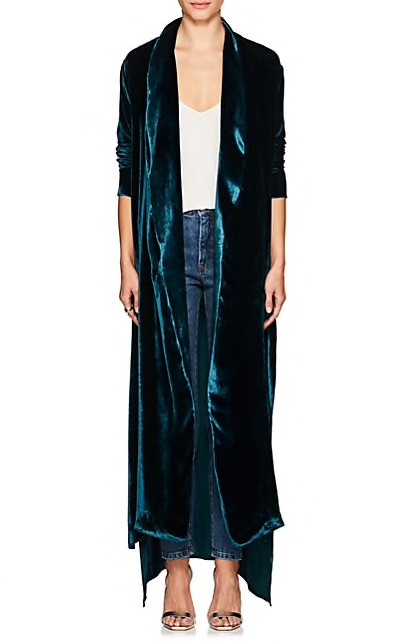 Tracy Clifford Fashion Modern Holiday Trends Velvet Robe 